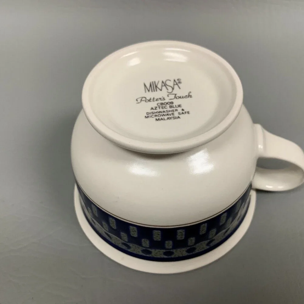 Mikasa Potter's Touch Aztec‎ Blue Coffee Cup CB009